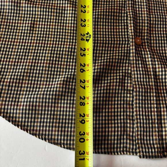 Orvis Multicolored Brown Check Button Down Shirt Men's Size Medium Casual Work - Picture 6 of 11